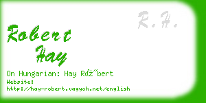 robert hay business card